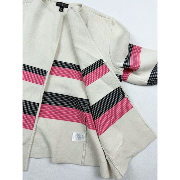 TALBOTS Colorful Striped Cardigan Sweater‎ Size M-Petite Womens Pockets - Picture 4 of 11